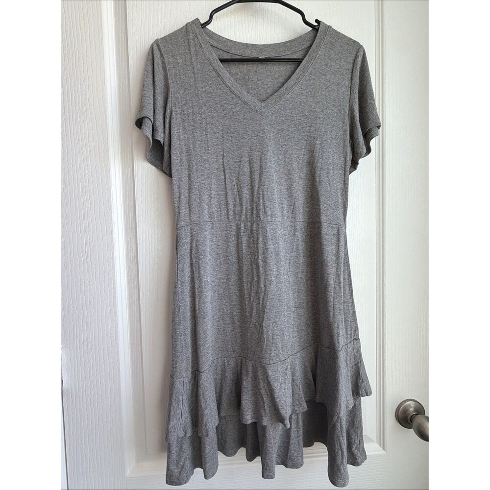 Gray Tiered T-Shirt Dress | Comfortable and Casual | Women's Small Sz
